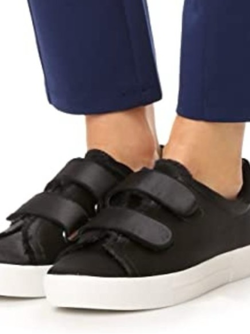 Joie Womens DIATA Black Satin Strap Flat Sneakers Shoes Sz 39/9 $228 - Picture 3 of 11